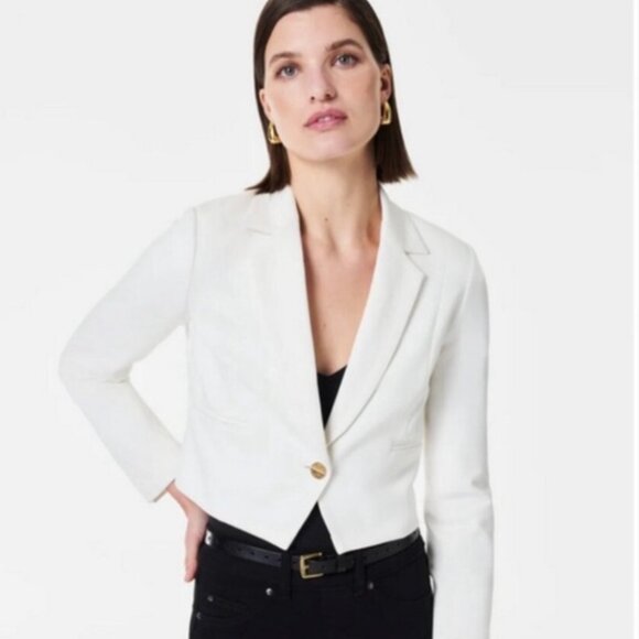SPANX Jackets & Blazers - NWT Spanx  Women's Powder Cropped Ponte Blazer Jacket